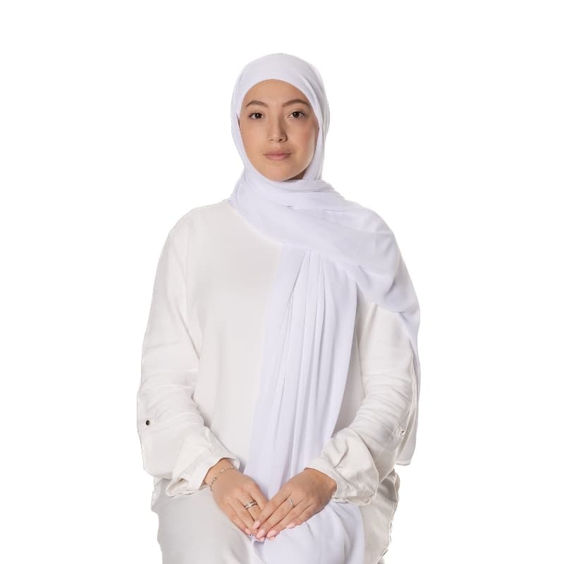 Georgette Chiffon - White